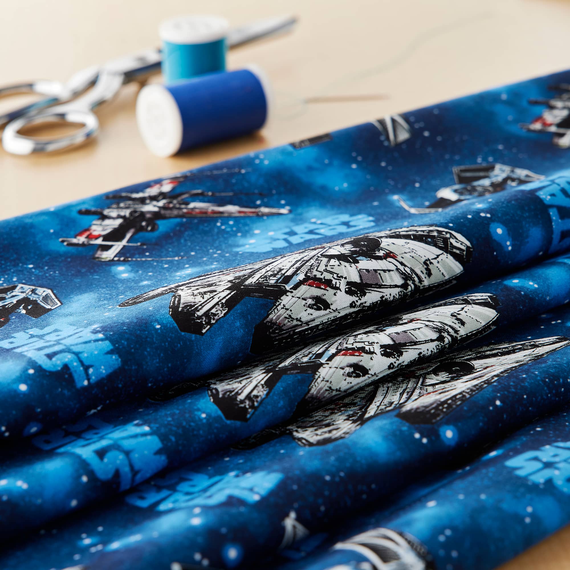 Camelot® Fabrics Star Wars™ Blue Ships Cotton Fabric